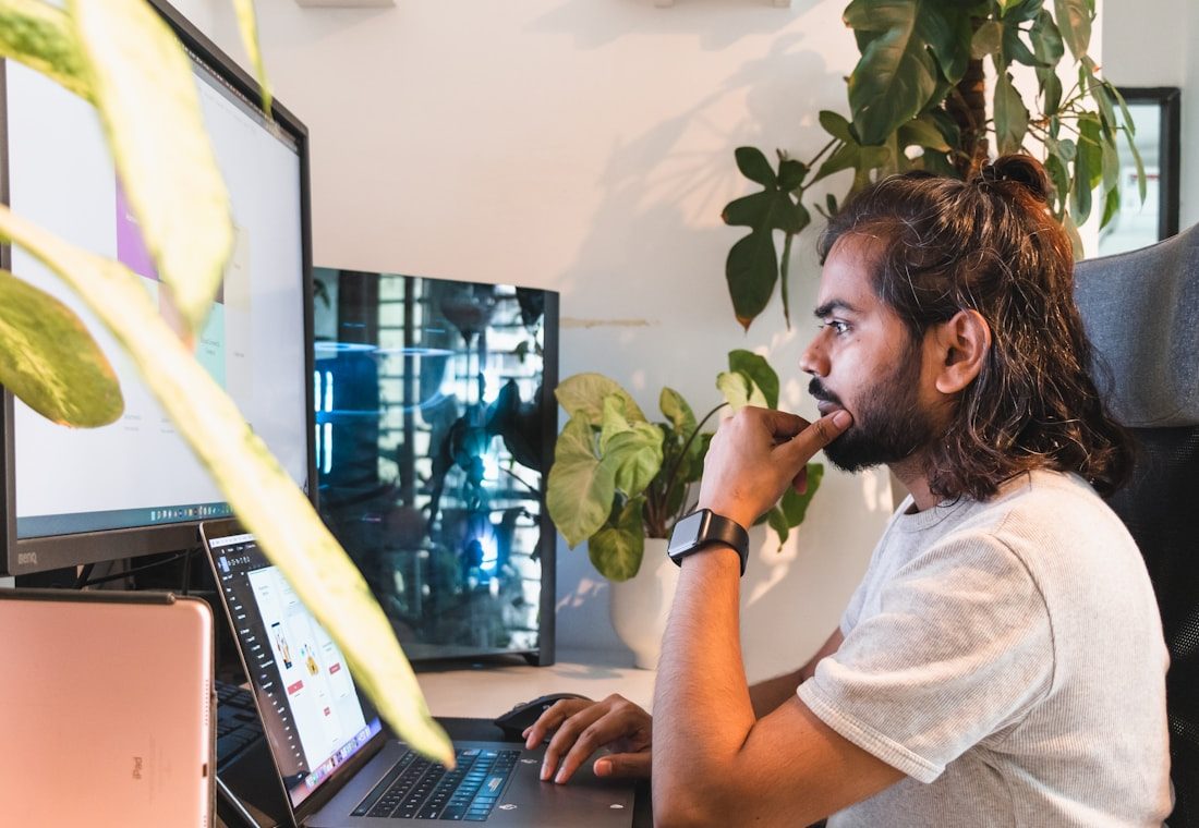 Two people reviewing loan options together